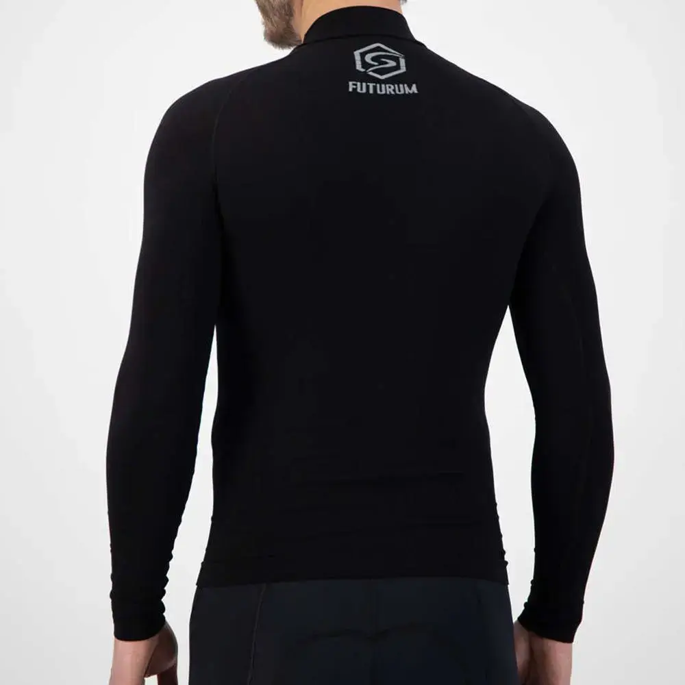 FUTURUM Recycled Thermoshirt Lange Mouwen Zwart Heren