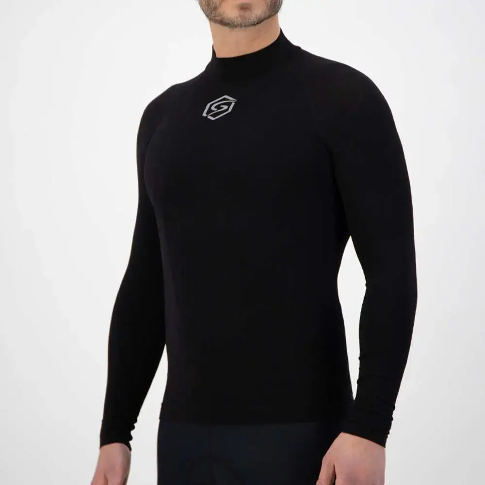 FUTURUM Recycled Thermoshirt Lange Mouwen Zwart Heren