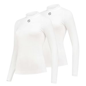 FUTURUM Recycled Thermoshirt Lange Mouwen Wit Dames 2-Pack