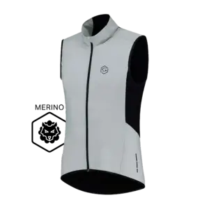 FUTURUM Superlight Merino Grey Windvest