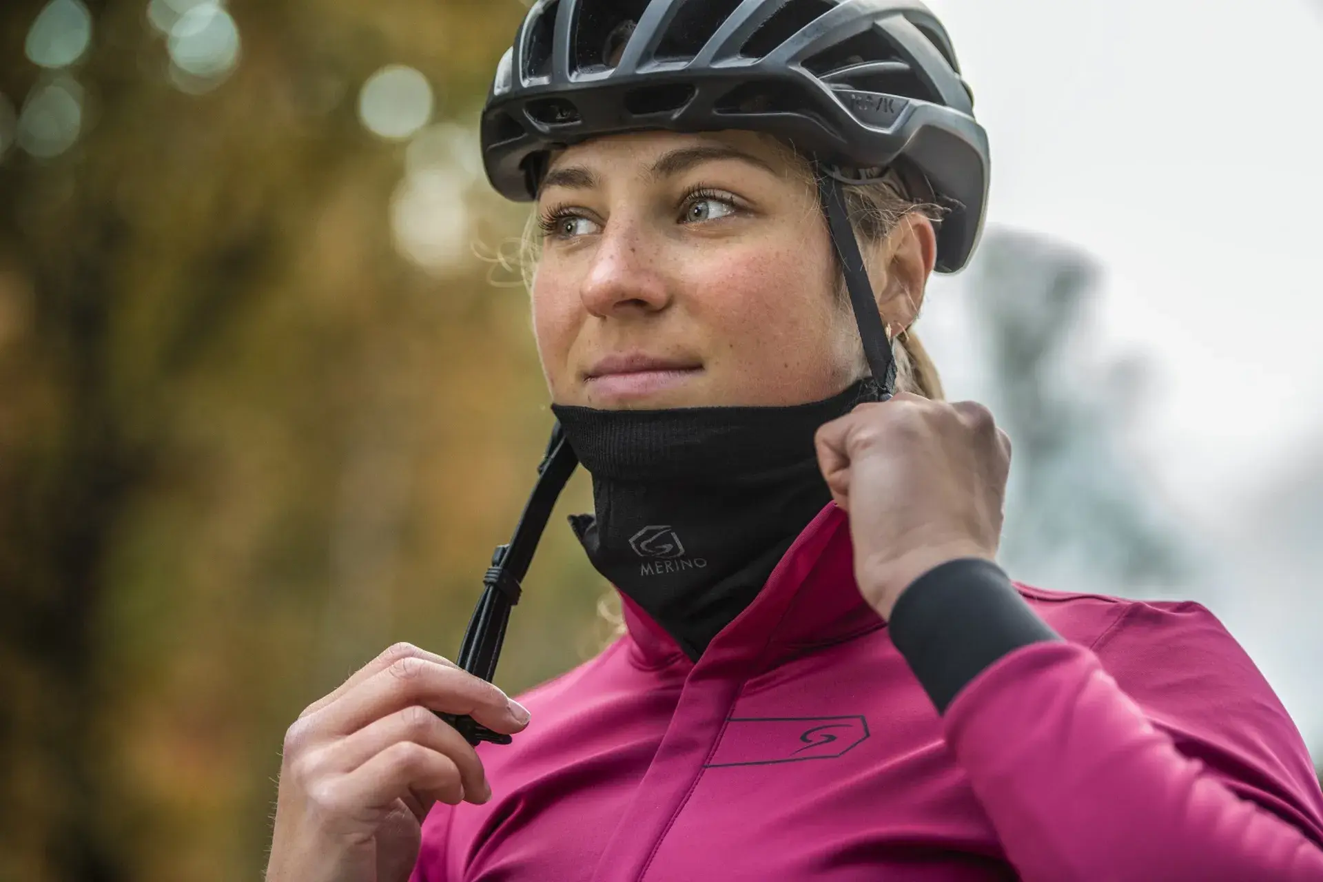 FUTURUM 4 SEASONS Face & Neck Warmer Merino Black