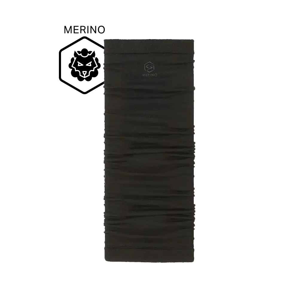 FUTURUM 4 SEASONS Face & Neck Warmer Merino Black