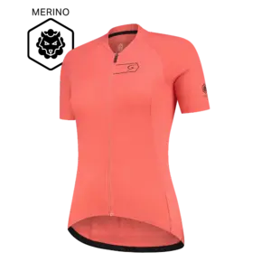 FUTURUM ROSA Merino Fietsshirt Korte Mouwen Roze Dames