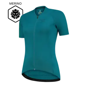 FUTURUM ROSA Merino Fietsshirt Korte Mouwen Turquoise Dames