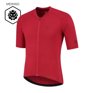 FUTURUM JONA Merino Fietsshirt Korte Mouwen Rood Heren