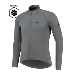 FUTURUM JONA Merino Fietsshirt Lange Mouwen Grijs Heren