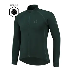 FUTURUM JONA Merino Fietsshirt Lange Mouwen Donkergroen Heren