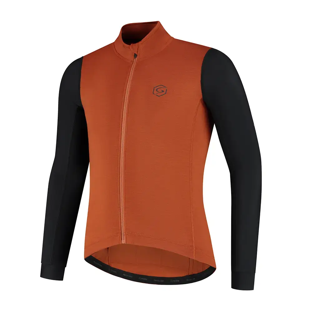 FUTURUM JORIS PRO Merino Fietsshirt Lange Mouwen Oranje Heren