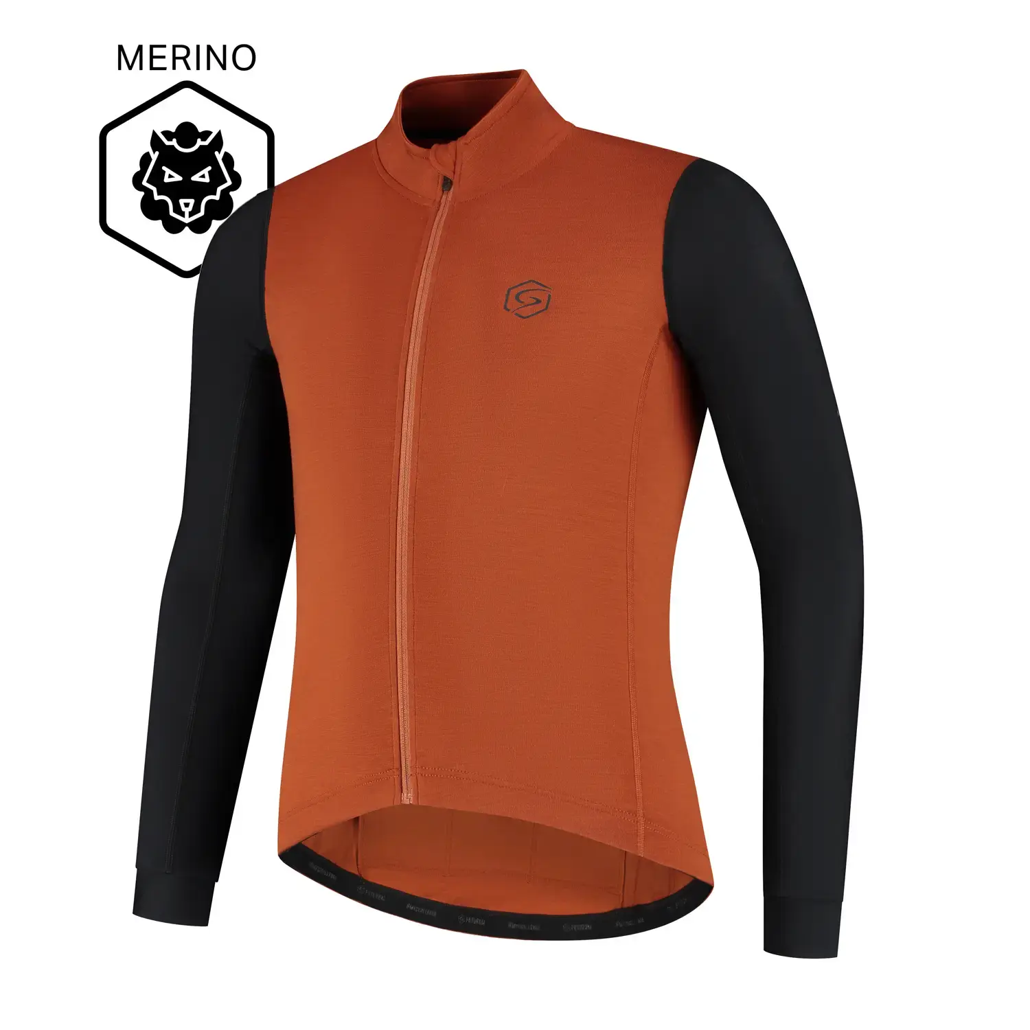 FUTURUM JORIS PRO Merino Fietsshirt Lange Mouwen Oranje Heren