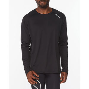 2XU Aero Hardloopshirt Lange Mouwen Zwart Heren