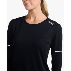 2XU Aero Hardloopshirt Lange Mouwen Zwart Dames