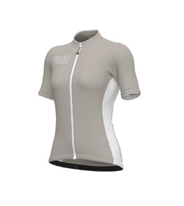 Ale Solid Color Block Fietsshirt Korte Mouwen Stonegrijs Dames