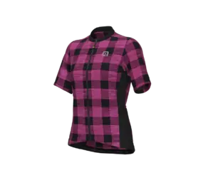 Ale Off-Road Gravel Scottish Fietsshirt Korte Mouwen Roze Dames