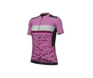 Ale Off-Road Gravel Earth Fietsshirt Korte Mouwen Roze/Paars Dames