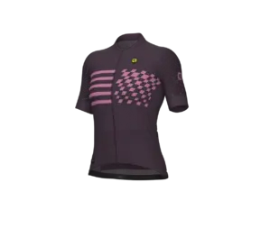 Ale PR-E Play Fietsshirt Korte Mouwen Donkerrood Dames