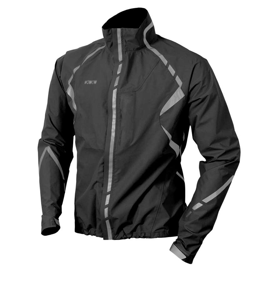 Wowow Commuter Fietsjack Zwart/Reflecterend Zilver