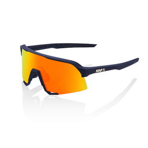 100% S3 Sport Zonnebril Soft Tact Flume Blauw HiPER Multilayer Mirror Rood 