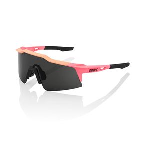 100% Speedcraft SL Sport Zonnebril Mat Washed Out Neon Roze met Smoke Lens