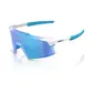 100% Aerocraft Sport Zonnebril Mat Wit met HiPER Blue Mirror Lens