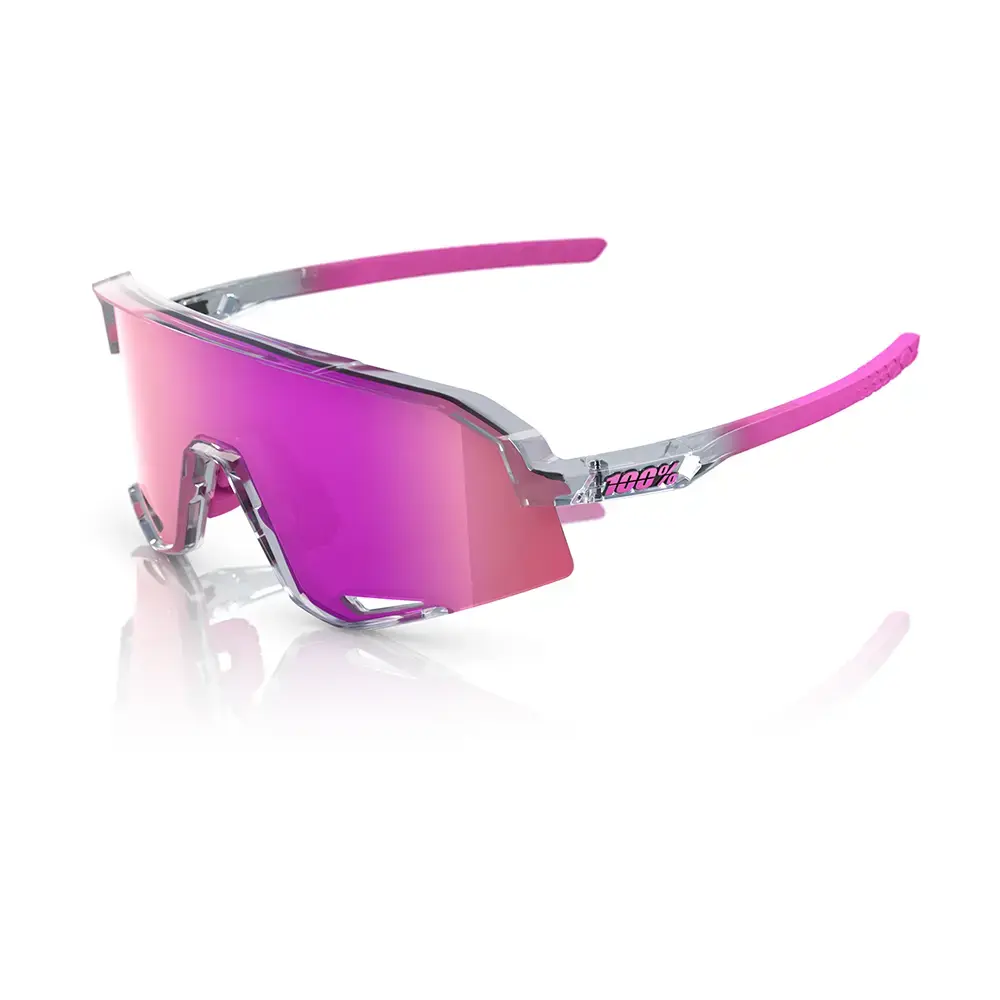 100% Slendale Sport Zonnebril Grijs met Purple Multilayer Mirror Lens