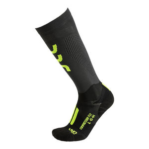 UYN Run Fly Compressiekousen Grijs/Fluo Geel Heren