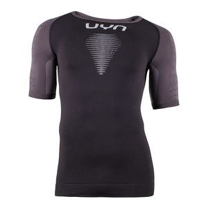 UYN Marathon Hardloopshirt Korte Mouwen Zwart/Grijs Heren