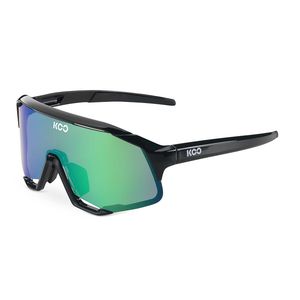 KOO DEMOS Sport Zonnebril Zwart met Green Mirror Lens