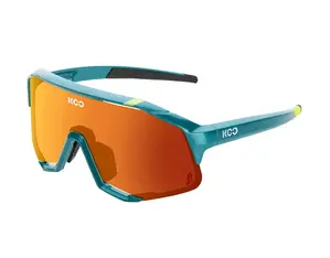 KOO Demos Bora Sport Zonnebril Metallic Green met Red Mirror Lens