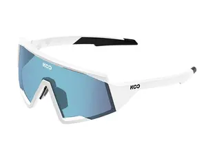 KOO SPECTRO Sport Zonnebril Wit met Photochromic Turquoise Mirror Lens