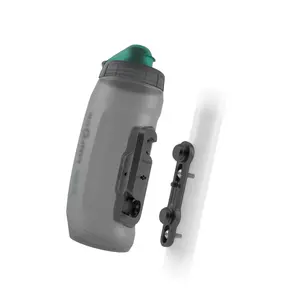 Fidlock Twist Bidon 590ml Zwart/Groen met Bike Base Bevestiging