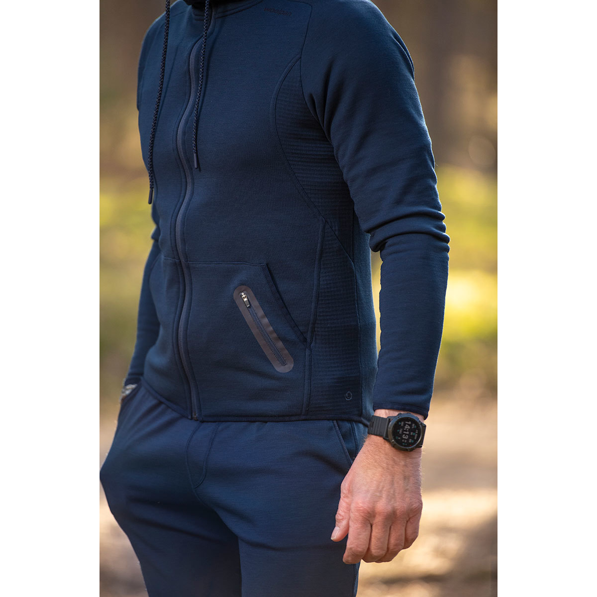 Woolpan Endless Merino Hoodie Dark Blue