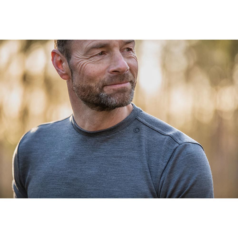 Woolpan Endless Merino Long Sleeve T-Shirt Grey Melange
