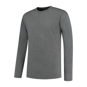 Woolpan Endless Merino Long Sleeve T-Shirt Grey Melange