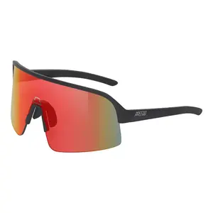 ppeeqq Model-I P R O Photochromic Fietsbril Mat Zwart met Rode Lens