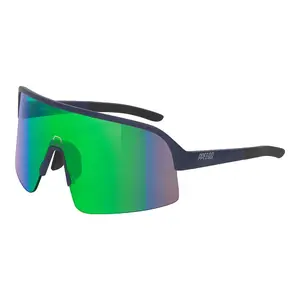 ppeeqq Model-I P R O Photochromic Fietsbril Mat Donkerblauw met Groene Lens