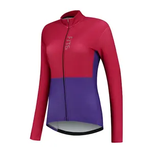 FYTS SNL Thermo Fietsshirt Lange Mouwen Roze/Paars Dames