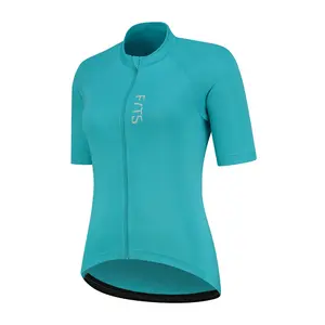 FYTS SNLR Fietsshirt Korte Mouwen Blauw/Groen Dames