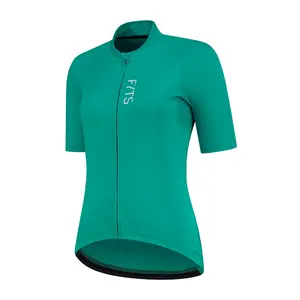 FYTS SNLST Fietsshirt Korte Mouwen Groen/Blauw Dames