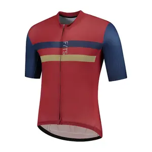 FYTS SNLR Fietsshirt Korte Mouwen Rood/Donkerblauw Heren