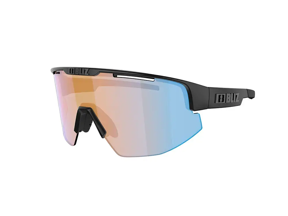 Bliz Matrix Sport Zonnebril Mat Zwart met Orange/Blue Multi Lens