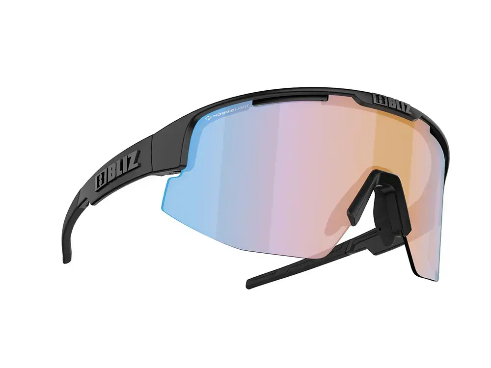 Bliz Matrix Sport Zonnebril Mat Zwart met Orange/Blue Multi Lens