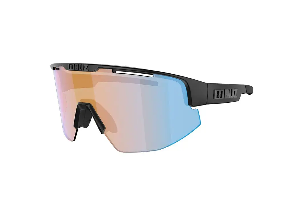 Bliz Matrix Sport Zonnebril Mat Zwart met Orange/Blue Multi Lens