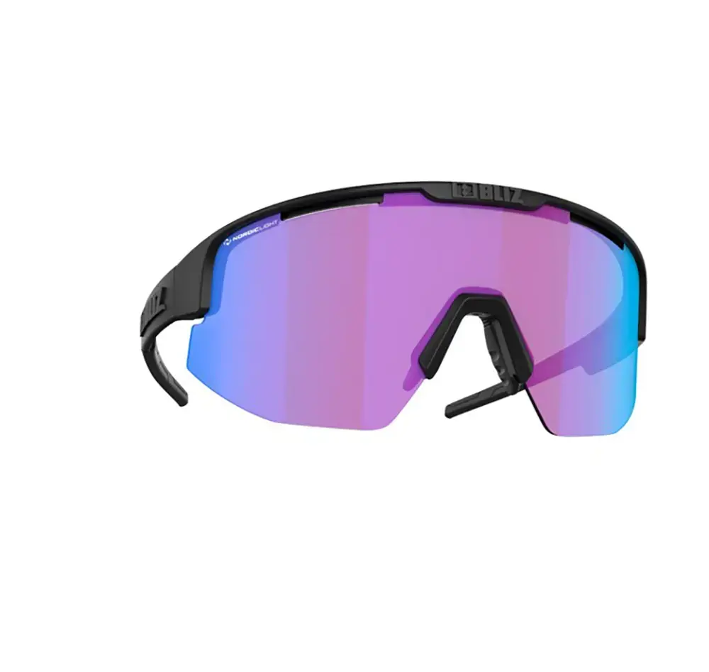 Bliz Matrix Small Sport Zonnebril Mat Zwart met Violet/Blue Multi Lens